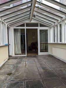 old conservatory walls siting room side